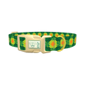 Geometric Shamrock Dog Collar - plastic gold