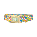 Colorful Heart Dog Collar - plastic gold