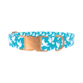 White Dove Pattern Dog Collar - metal silver