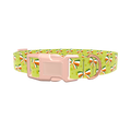 Shamrock Irish Bow Dog Collar - plastic gold