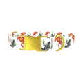 Colorful Frog Pattern Dog Collar - metal gold