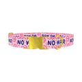 Peace Symbol Pink Dog Collar - metal gold