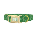 Christmas Evergreen Dog Collar - plastic gold