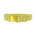 Shamrock Irish Bow Dog Collar - metal rose gold