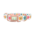Floral Sketch Dog Collar - plastic rose gold