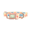 Peace Love Rainbow Dog Collar - plastic gold