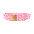 Pink Easter Egg Dog Collar - metal rose gold
