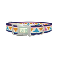 Colorful Tribal Pyramid Dog Collar - plastic silver