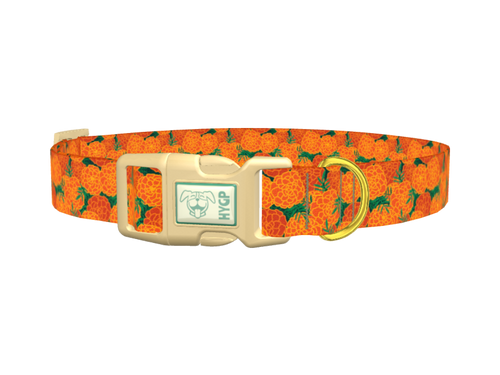 Floral Marigold Dog Collar
