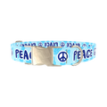 Peace Symbol Dog Collar - metal gold