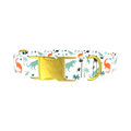 Dinosaur Jungle Dog Collar - metal gold