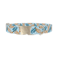 Leaf Pattern Dog Collar - metal silver