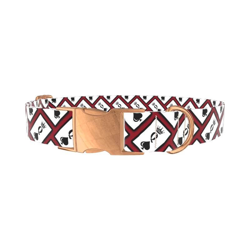 Red Playing Card Dog Collar