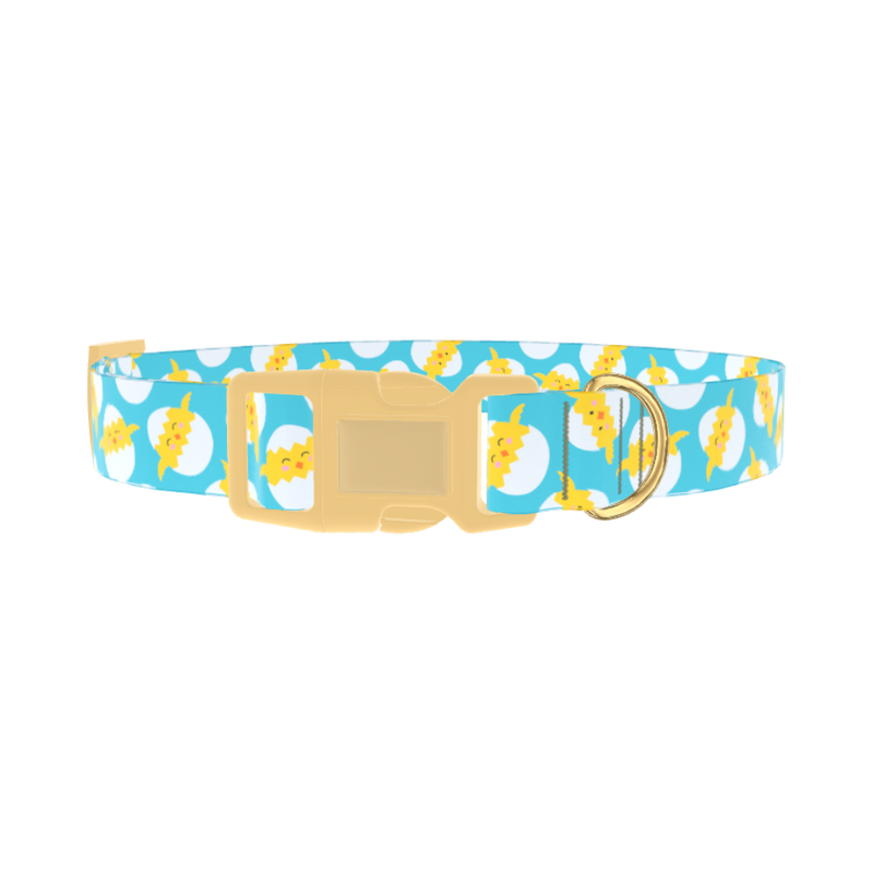 Easter Chick Dog Collar - plastic gold