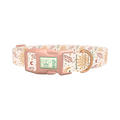Bohemian Sun and Feather Dog Collar - plastic rose gold