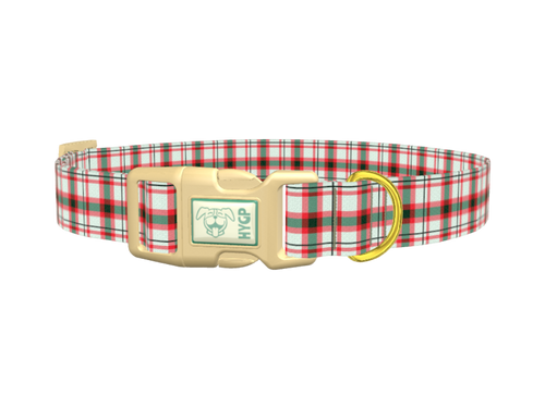 Festive Light Plaid Dog Collar