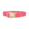 Geometric Christmas Tree Dog Collar - plastic gold