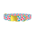 Geometric Colorful Heart Dog Collar - metal gold