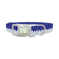 Christmas Night Town Dog Collar - plastic silver