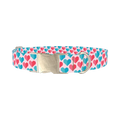 Geometric Colorful Heart Dog Collar - metal silver