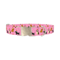 Christmas Dogs Dog Collar - metal silver