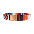 Mexican Stripe Pattern Dog Collar - metal rose gold