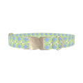 Geometric Petal Dog Collar - metal silver