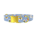 Blue Sushi Roll Dog Collar - metal gold