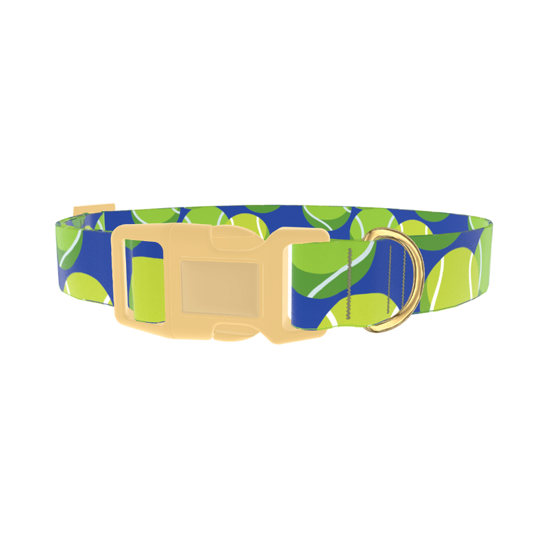 Tennis Ball Dog Collar - plastic gold