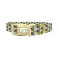Geometric Rhombus Pattern Dog Collar - plastic gold