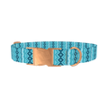 Fair Isle Snowflake Dog Collar - metal rose gold