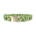 Holly Wreath Dog Collar - metal silver
