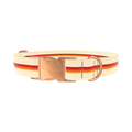 Retro Geometric Dog Collar - metal silver