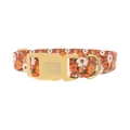 Autumn Floral Dog Collar - plastic gold