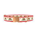 California Republic Flag Dog Collar - metal rose gold