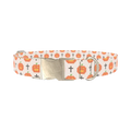 Halloween Cross-Stitch Dog Collar - metal silver