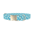 Daisy Floral Dog Collar - metal silver