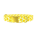 Heart Eyes Smiley Dog Collar - metal gold