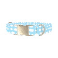 Cloud Pattern Dog Collar - metal silver