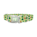 St. Patrick's Day Beer Clover Dog Collar - plastic silver