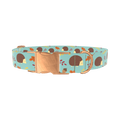 Autumn Hedgehog Dog Collar - metal rose gold