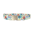 Floral Garden Dog Collar - metal silver