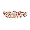 Festive Poinsettia Dog Collar - plastic rose gold