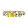 Cowboy Ghost Pattern Dog Collar - metal gold