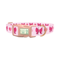 Ribbon Heart Dog Collar - plastic rose gold