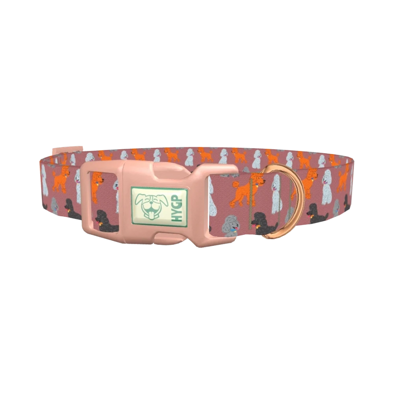 Poodle Dog Collar - plastic rose gold