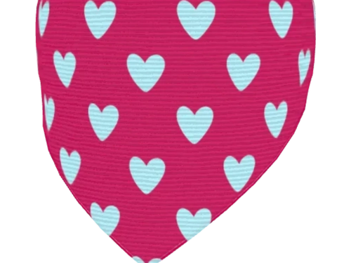 Pink Geometric Heart Dog Collar
