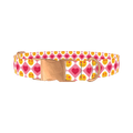 Heart Emoji Dog Collar - metal rose gold