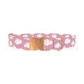 Pink Cloud Sketch Dog Collar - metal rose gold