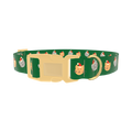 Santa Cat Face Dog Collar - plastic gold